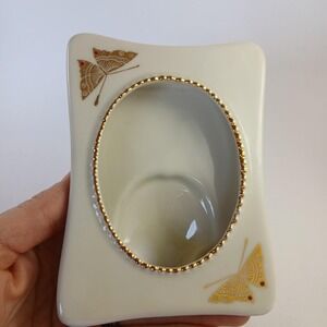 Vintage Porcelain Picture Frame Gold Butterfly Treasure Masters One Piece 1980s